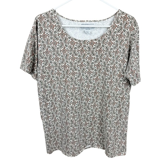 Abercrombie & Fitch Tops - Vintage Abercrombie 1990s Floral Paisley Short Sleeve Tee Size Large Boxy